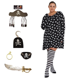 Wickedfun Adult Halloween Pirate Set