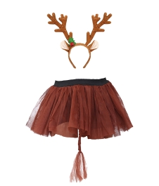 Wickedfun Reindeer Christmas Party Dress Up Outfit Brown