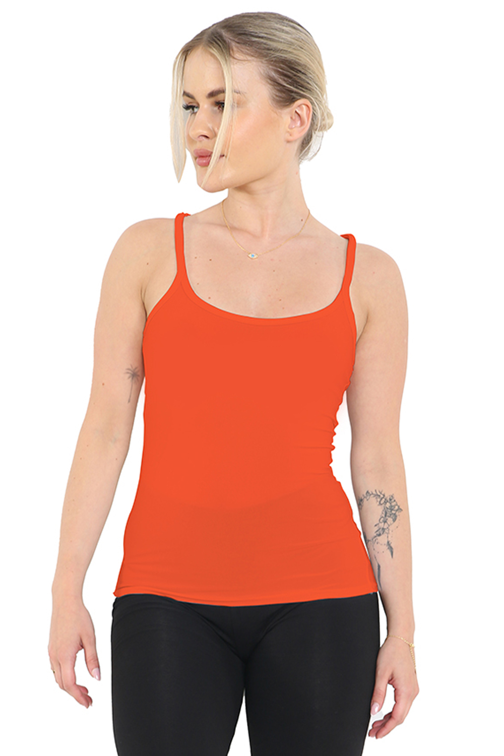 Crazy Chick Adult Microfibre Neon Orange Vest Top