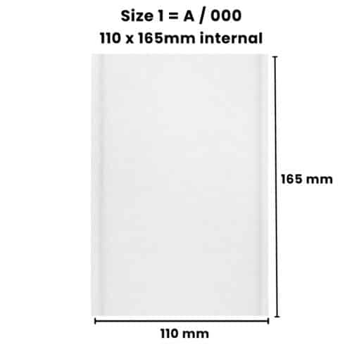 100 White Padded Envelope