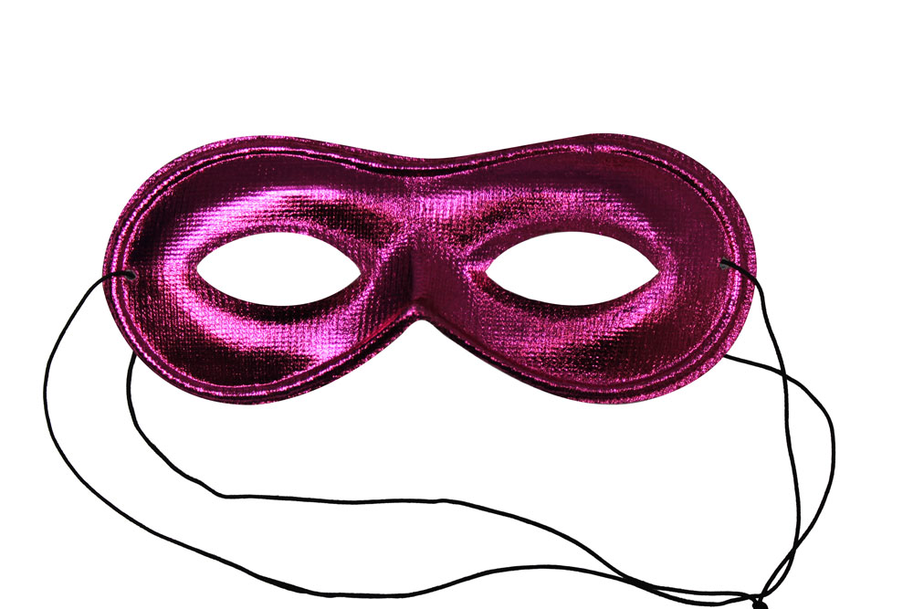 Hot Pink Domino Shape Cloth Eye Mask(Pack of 12)