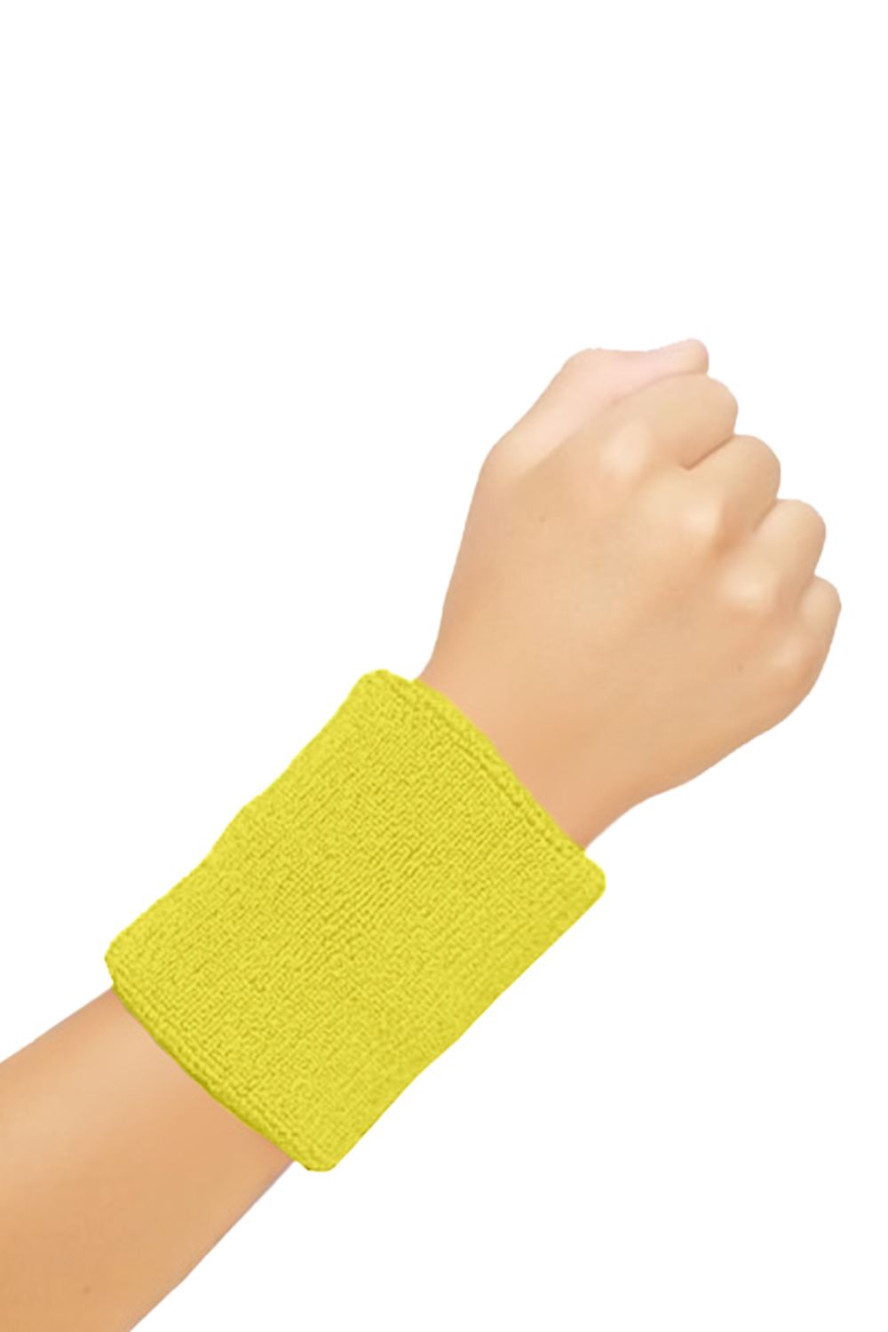 Wickedfun Yellow Towelling Wrist Band (12 Pairs)
