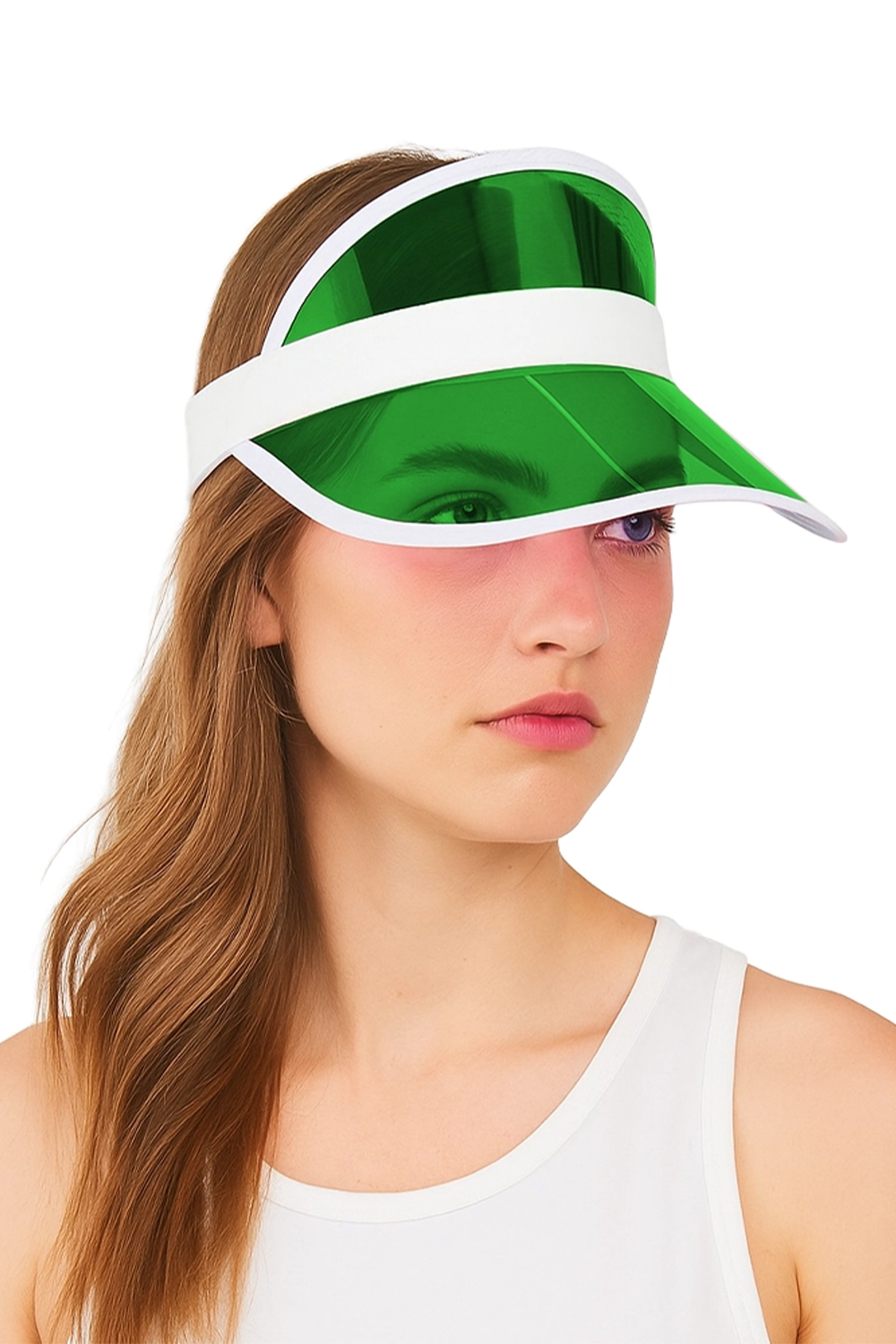 Wickedfun Green Poker Visor Hat 