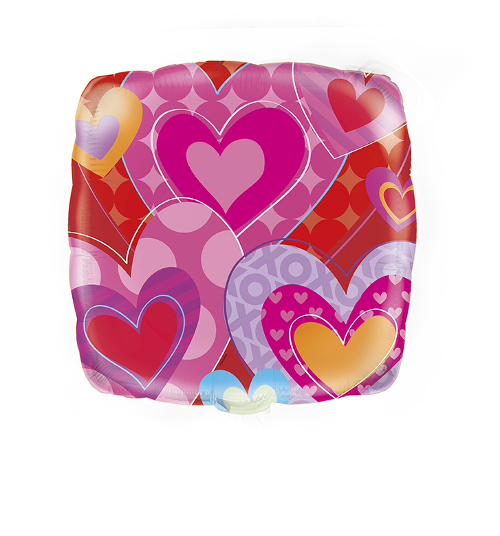 18 Inch I Heart Valentine Square Foil Balloon
