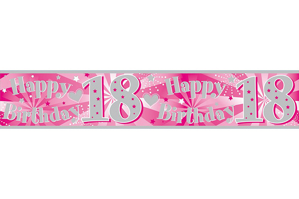 18th Birthday Banner (Extra/Wide) Female