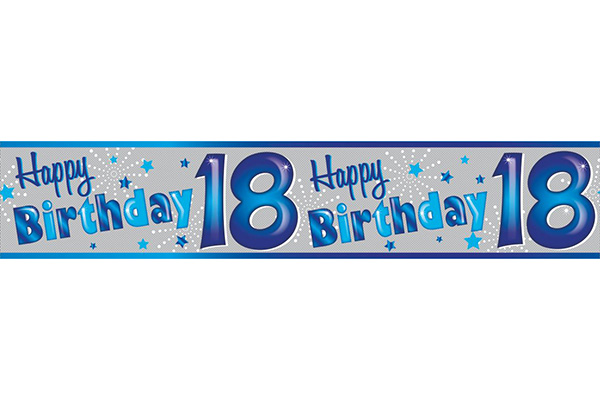 18th Birthday Banner (Extra/Wide) Male