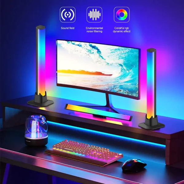 1pc Smart RGB LED Light Bars Night Light With BT APP Control Music Rhythm Lights Backlight For Gaming TV Room Decoration Lamp