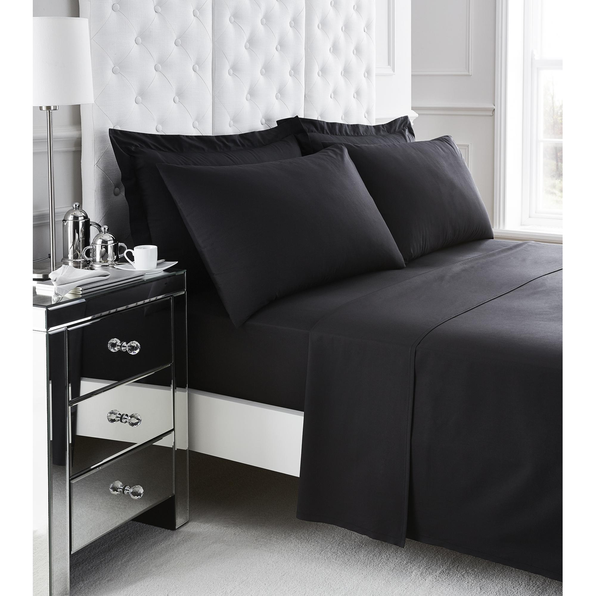 200 TC EGYPTIAN COTTON FLAT SHEET BLACK