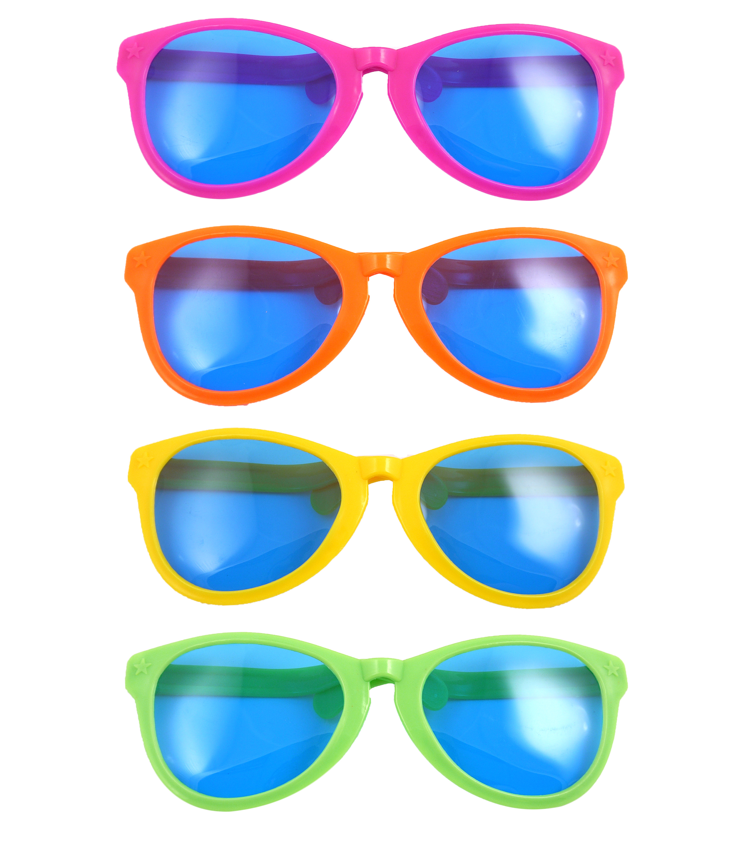 Wickedfun Giant Glasses Assorted Colours 28 cm (Pack of 12)