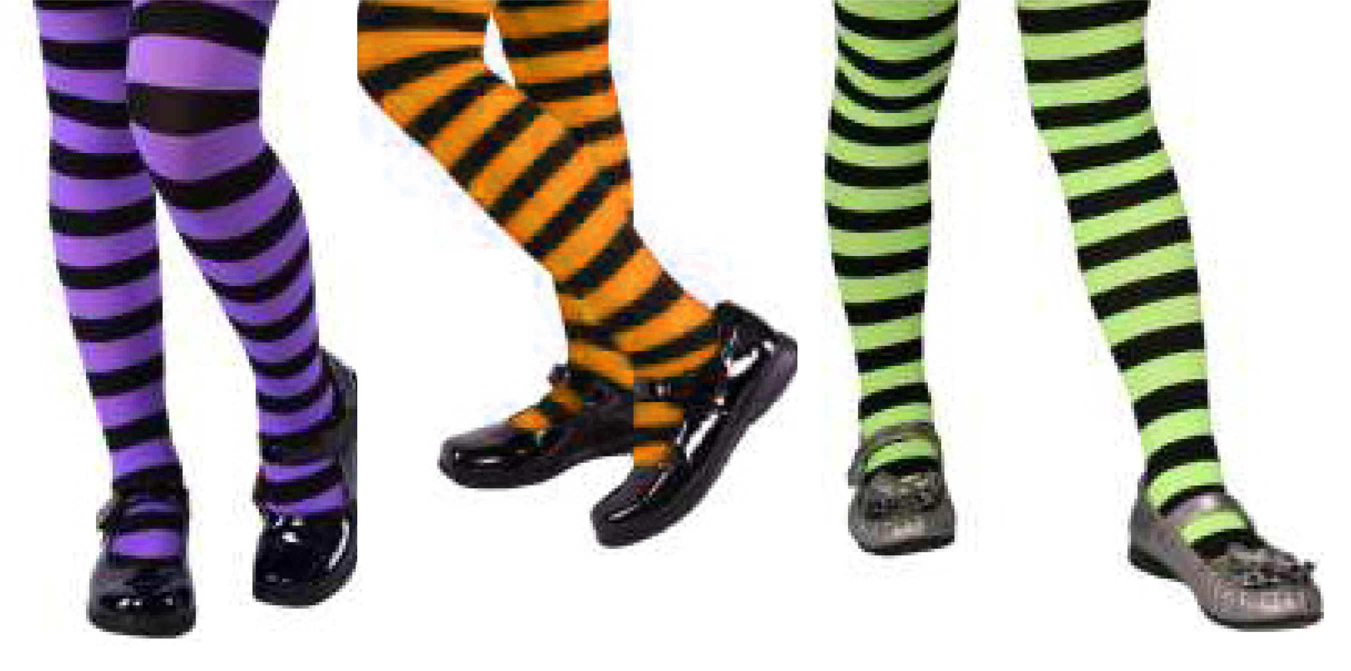 Crazy Chick Children's Striped Tights 3 Assorted