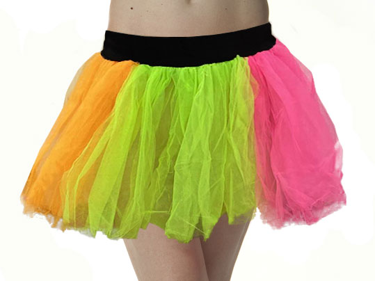 Wickedfun Adult 3 Layers Multi Colour Tutu Skirt