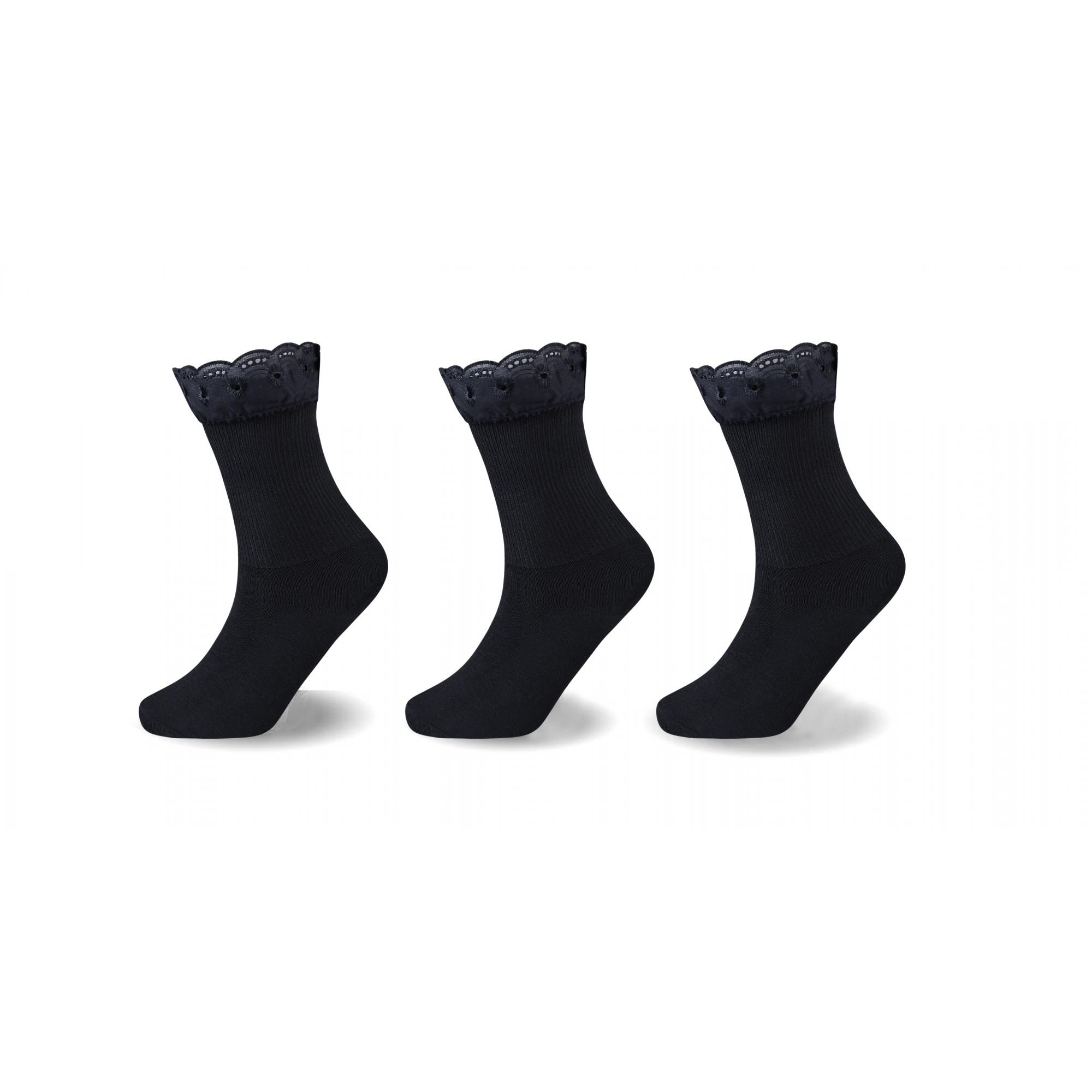 3pk Girls Lace Socks