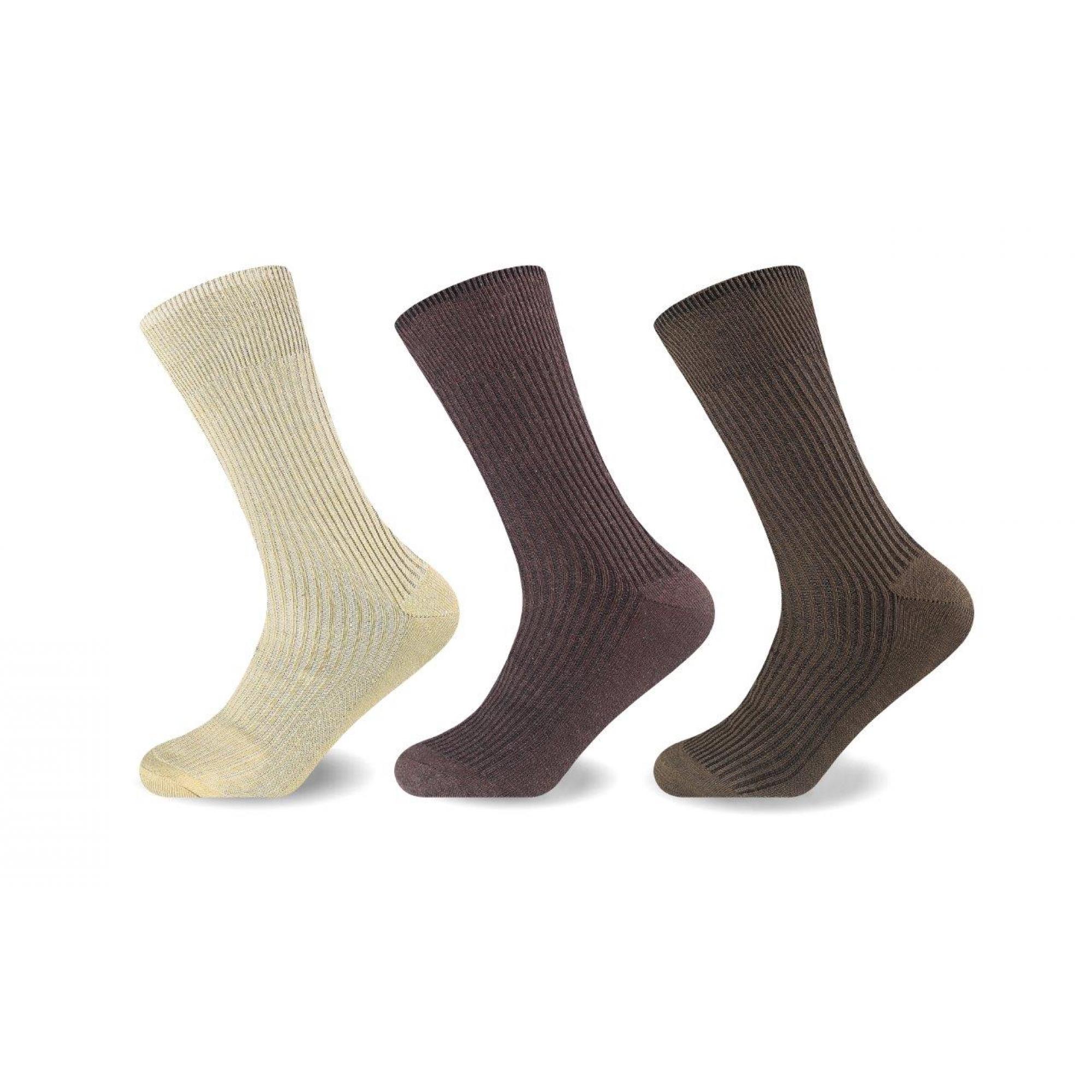 3pk Mens Cotton Rich Big Foot Non-elastic Socks