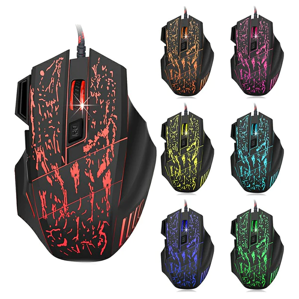5500 dpi Optical Wired Gaming Mouse LED Backlit Professional Gaming Mouse