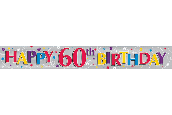 60th Happy Birthday Banner