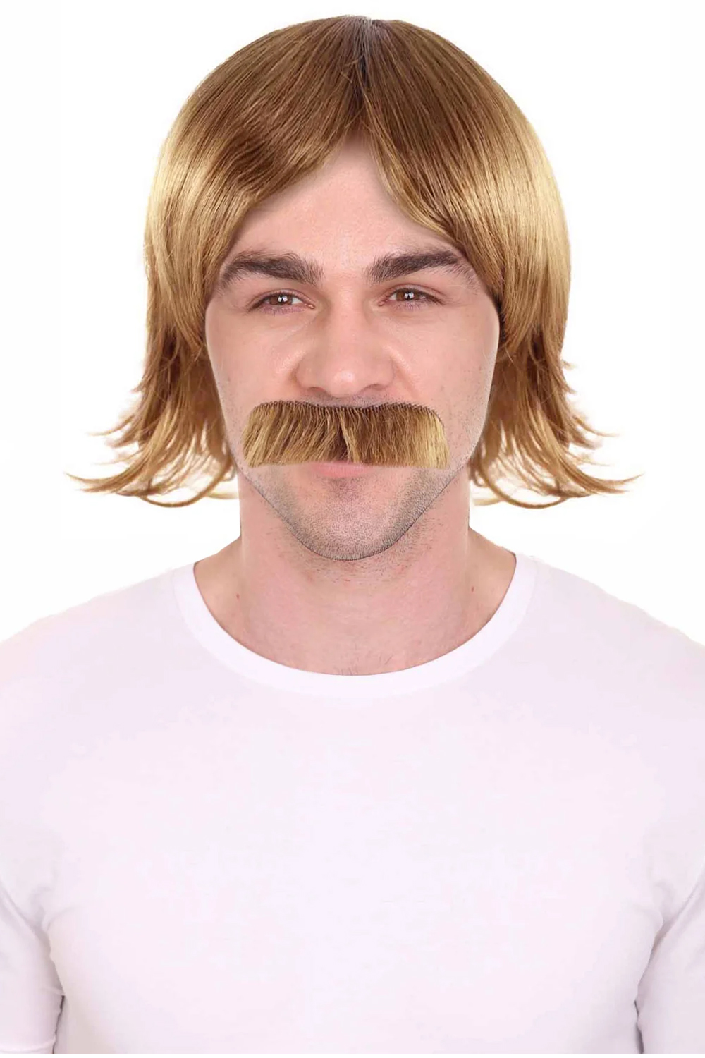 70s Disco Wig & Mustache for Men