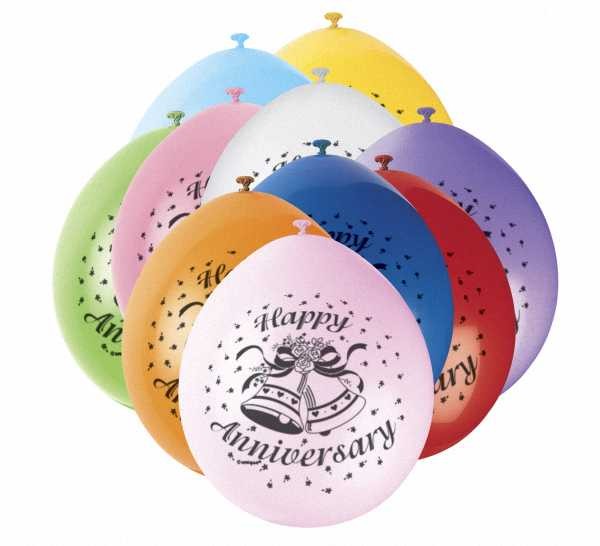 Anniversary Printed Balloons (Pack of 10)