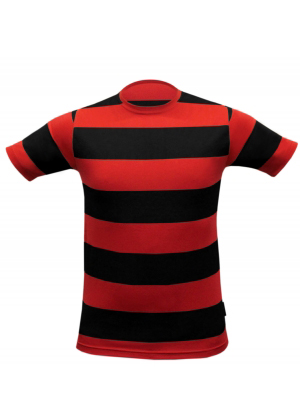 red and black stripe tshirt