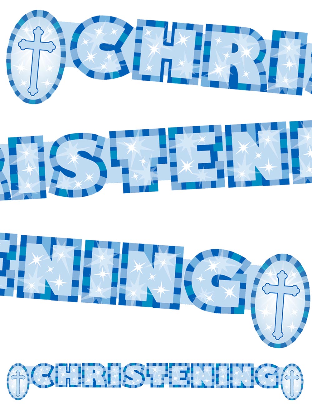 Christening Banner Blue