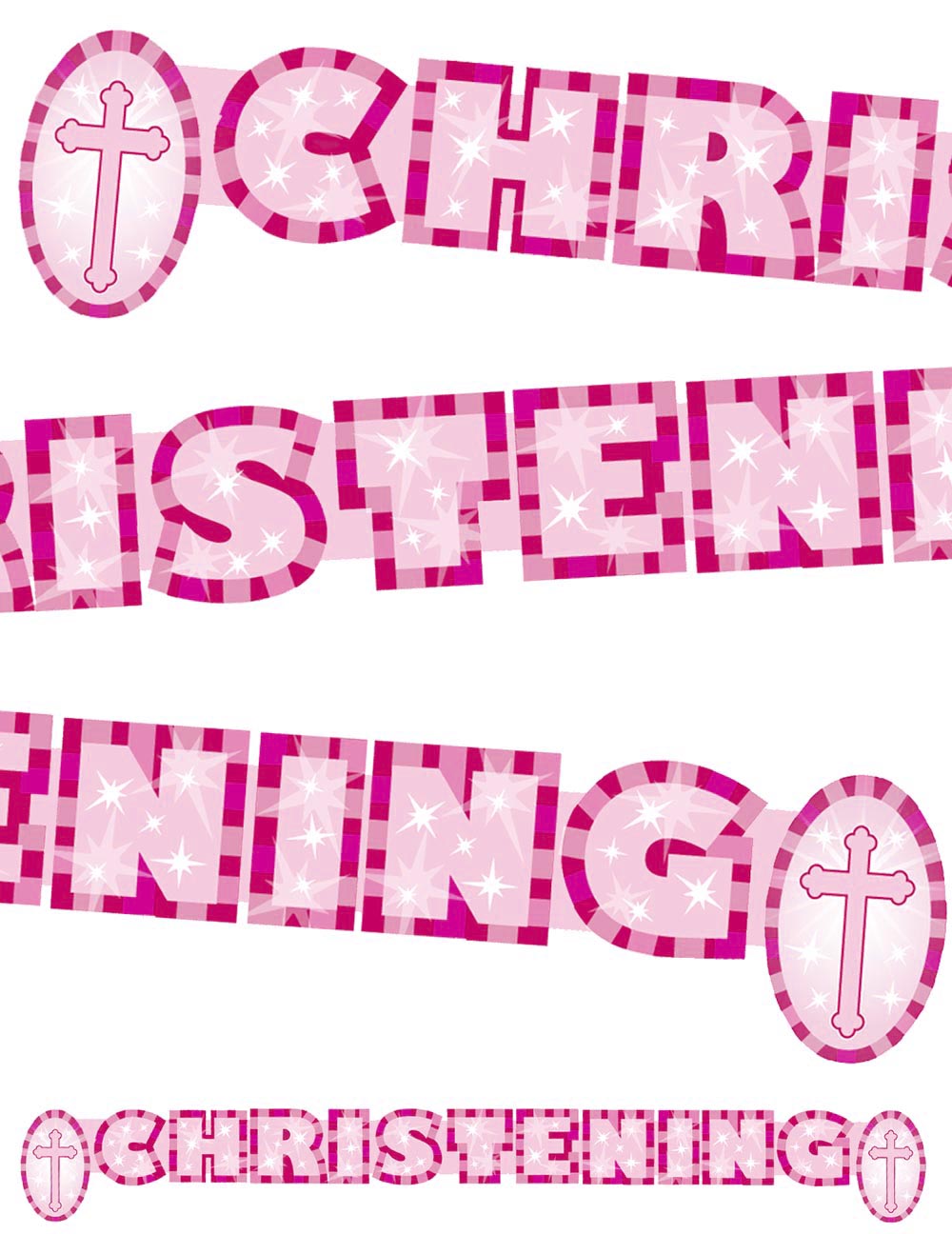 Christening Banner Pink