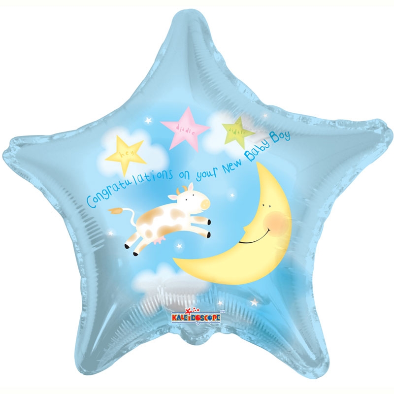 Congratulations on your New Baby Boy Star Balloon 18 Inches