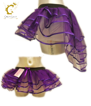 Crazy Chick Adult 3 Layers Purple Burlesque Tutu Skirt