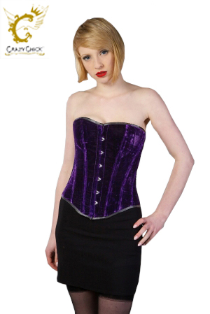 Crazy Chick Full Bust Purple Velvet costume