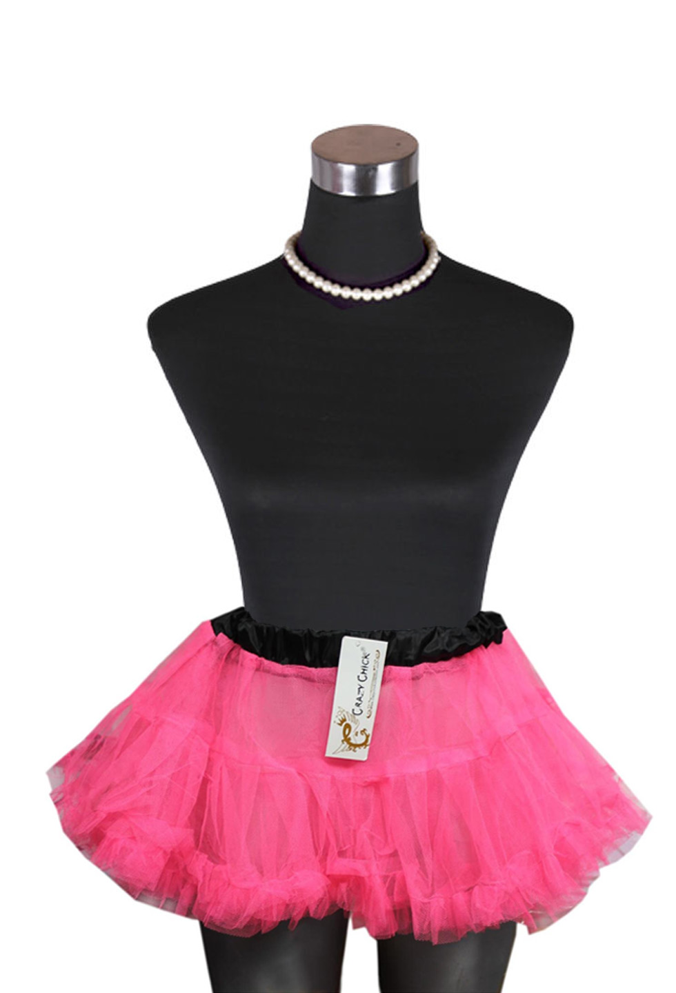 Crazy Chick Girls Dance Wear Chiffon Pink Petticoat Tutu Skirt 
