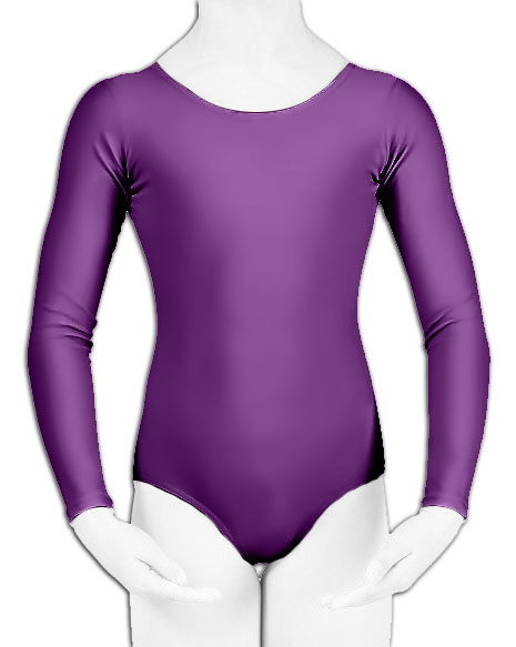 Crazy Chick Girls Shiny Lycra Purple Leotard