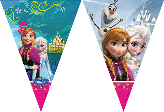 Frozen Triangle Flag Banner 9 Inches