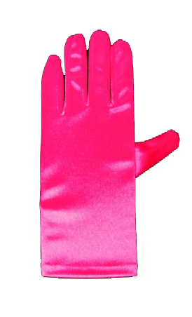 Wickedfun Fuchsia Satin Short Gloves