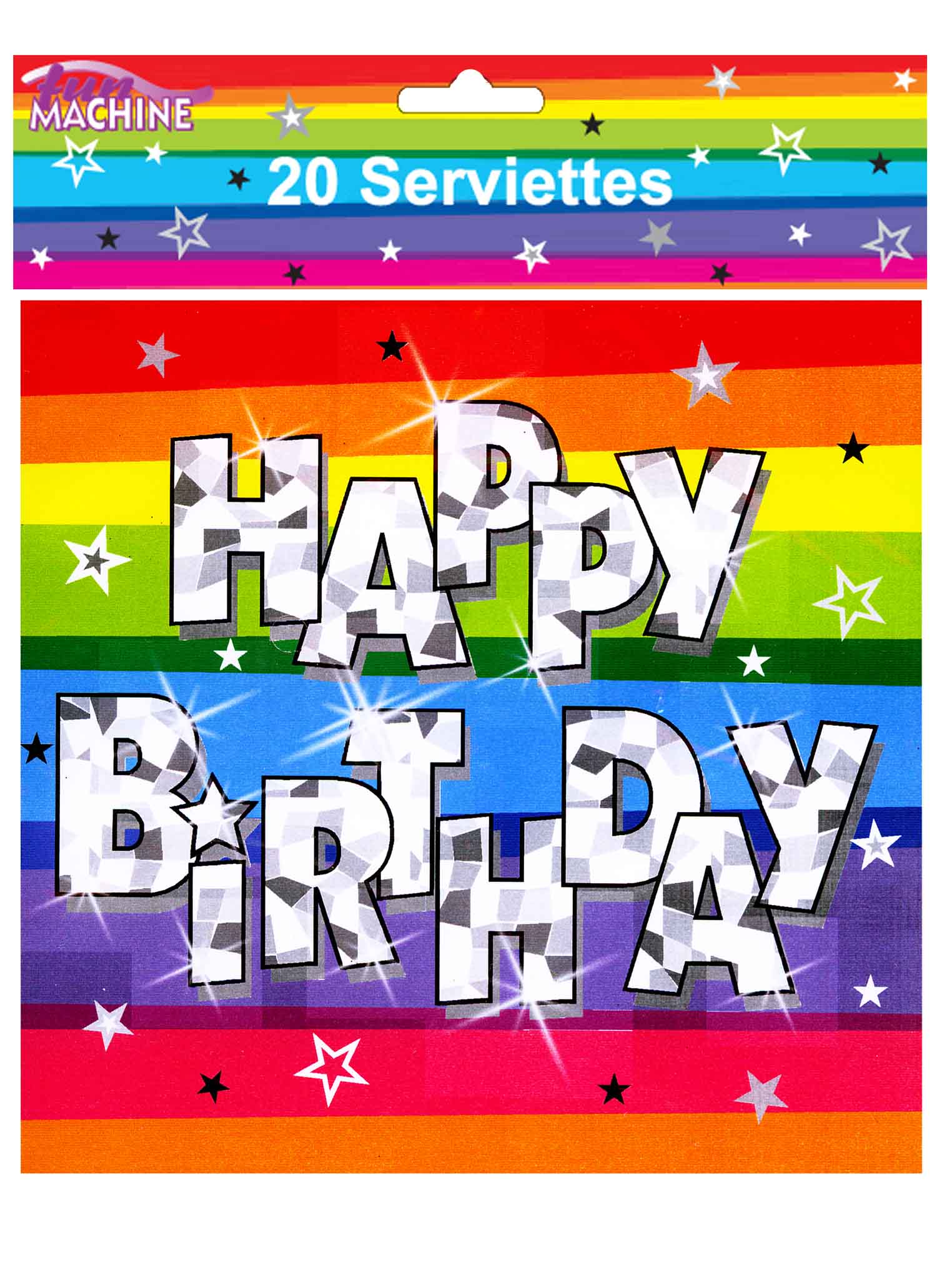 Funky Birthday Party Serviettes (Pack of 20)