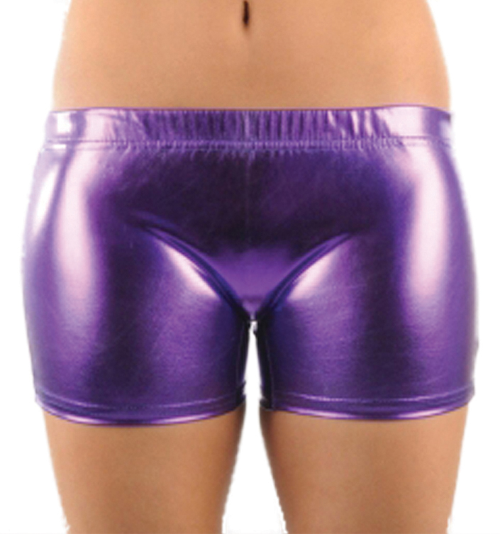 Crazy Chick Girls Shiny Purple Hot Pants