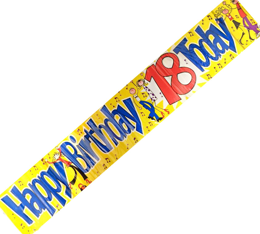 Happy Birthday 18 Today Party Banner 2.6 m