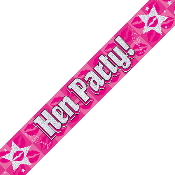 Hen Party Banner Holographic (9 ft)