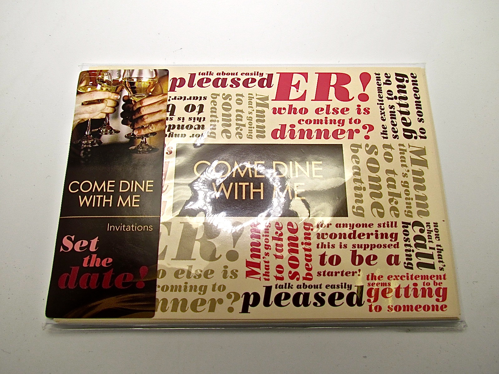 Invitation Card Set Pack of 8 Come Dine With Me