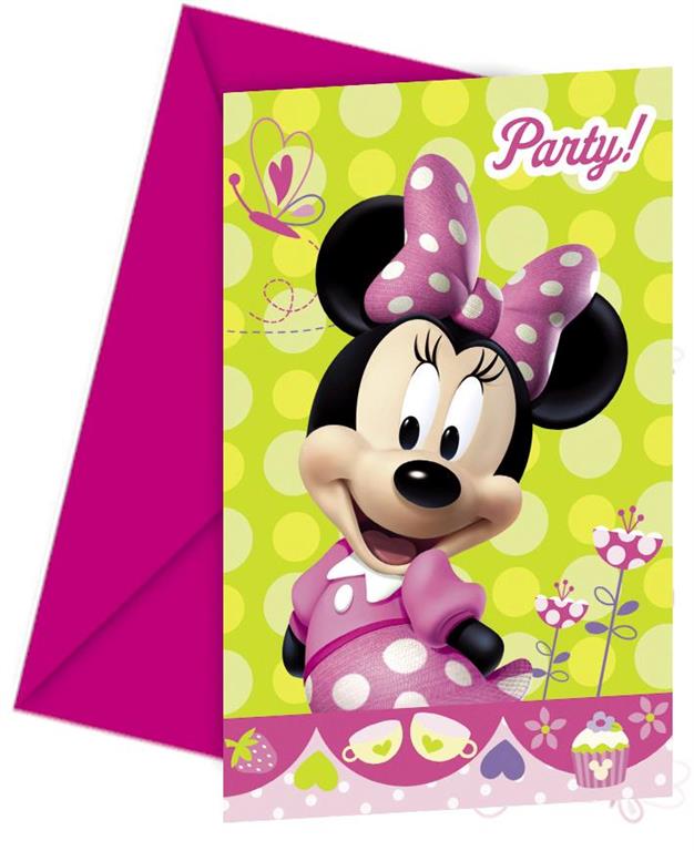 Minnie Bow-Tique Invites and Envelop (Pack of 6)
