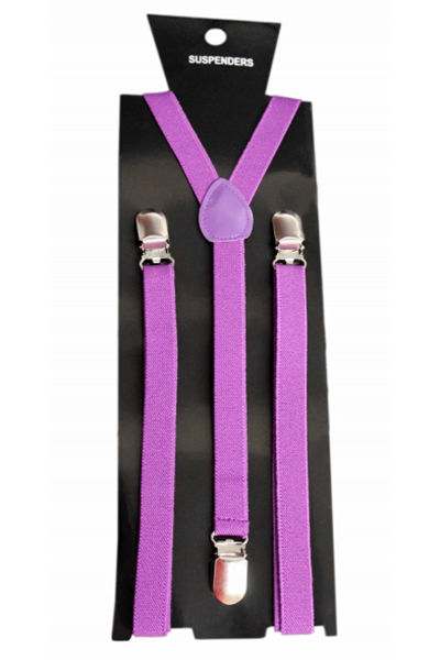 Wickedfun Purple Plain Braces 1.5 cm
