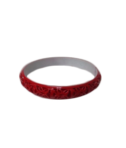 Red Carved Bangles