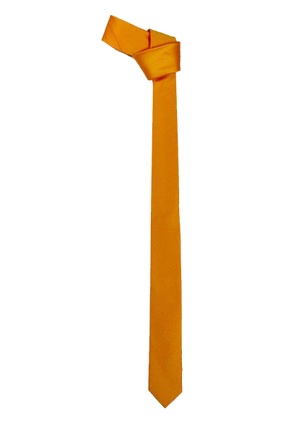 Satin Plain Orange Neck Tie