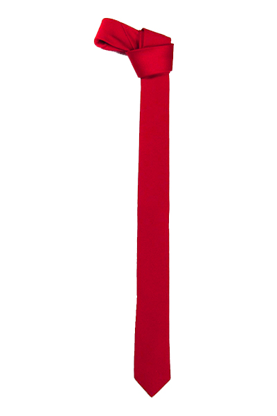 Satin Plain Red Neck Tie