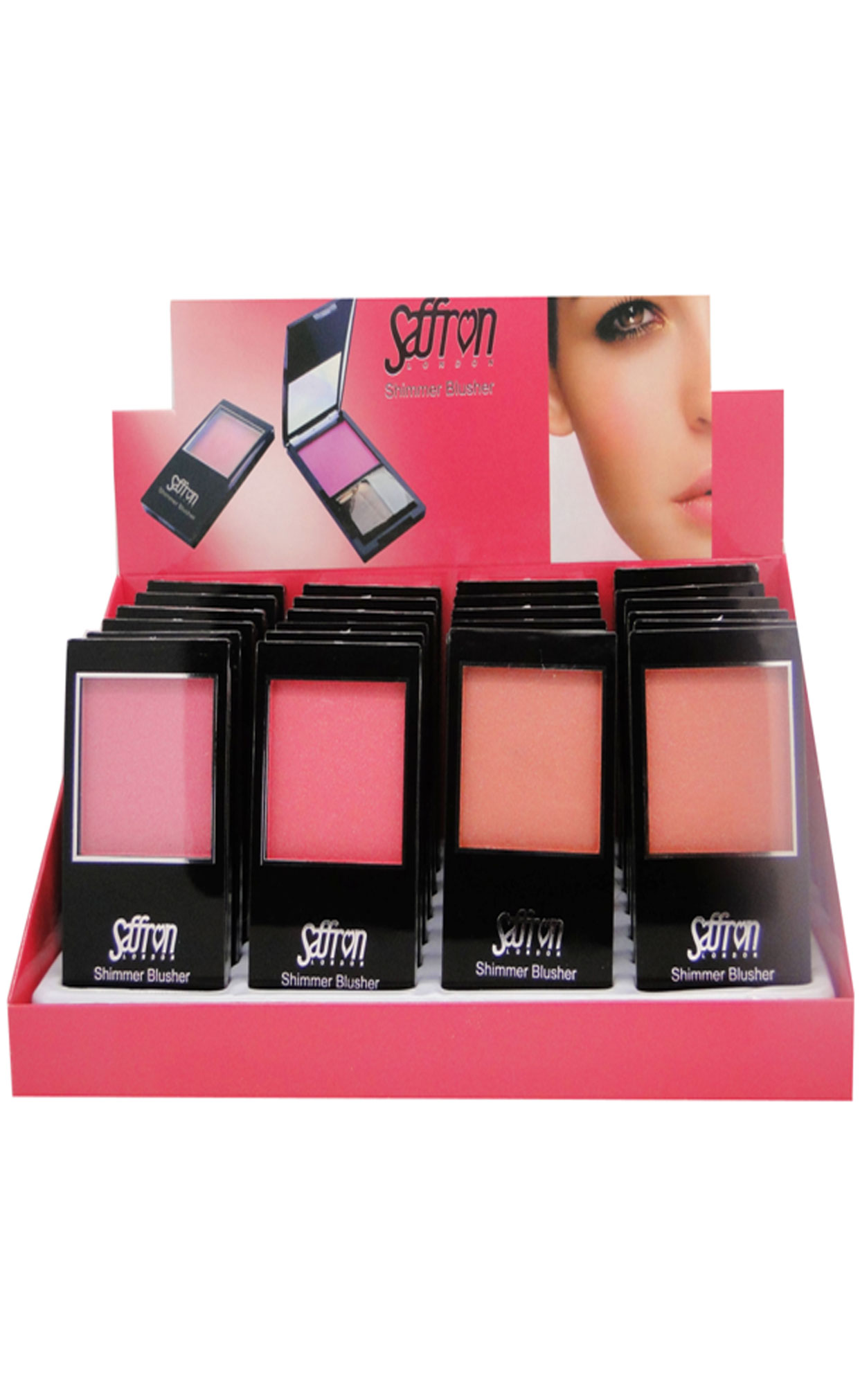 Shimmer Blusher Tray of 24 Pcs