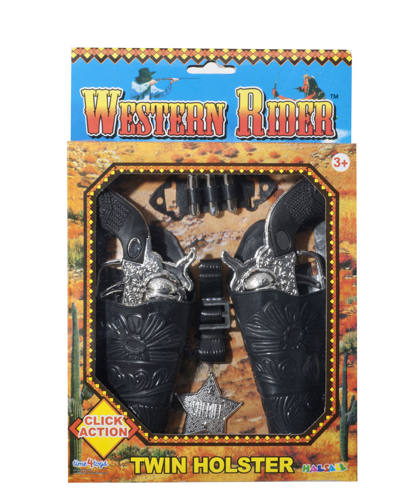 T Western Riders Twin Holster Set