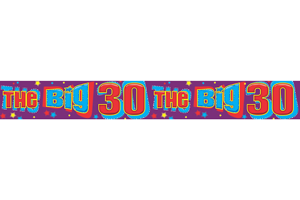 The Big 30th Happy Birthday Banner