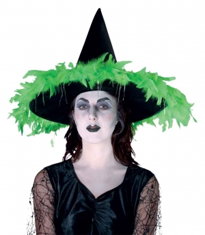 Wickedfun Witch hat with feather