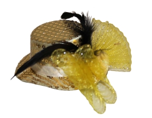 Yellow sequin Fascinator