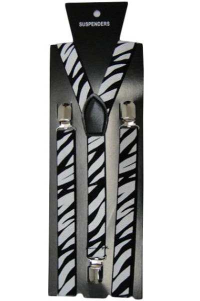 Wickedfun Zebra Printed Braces (2.5 cm)