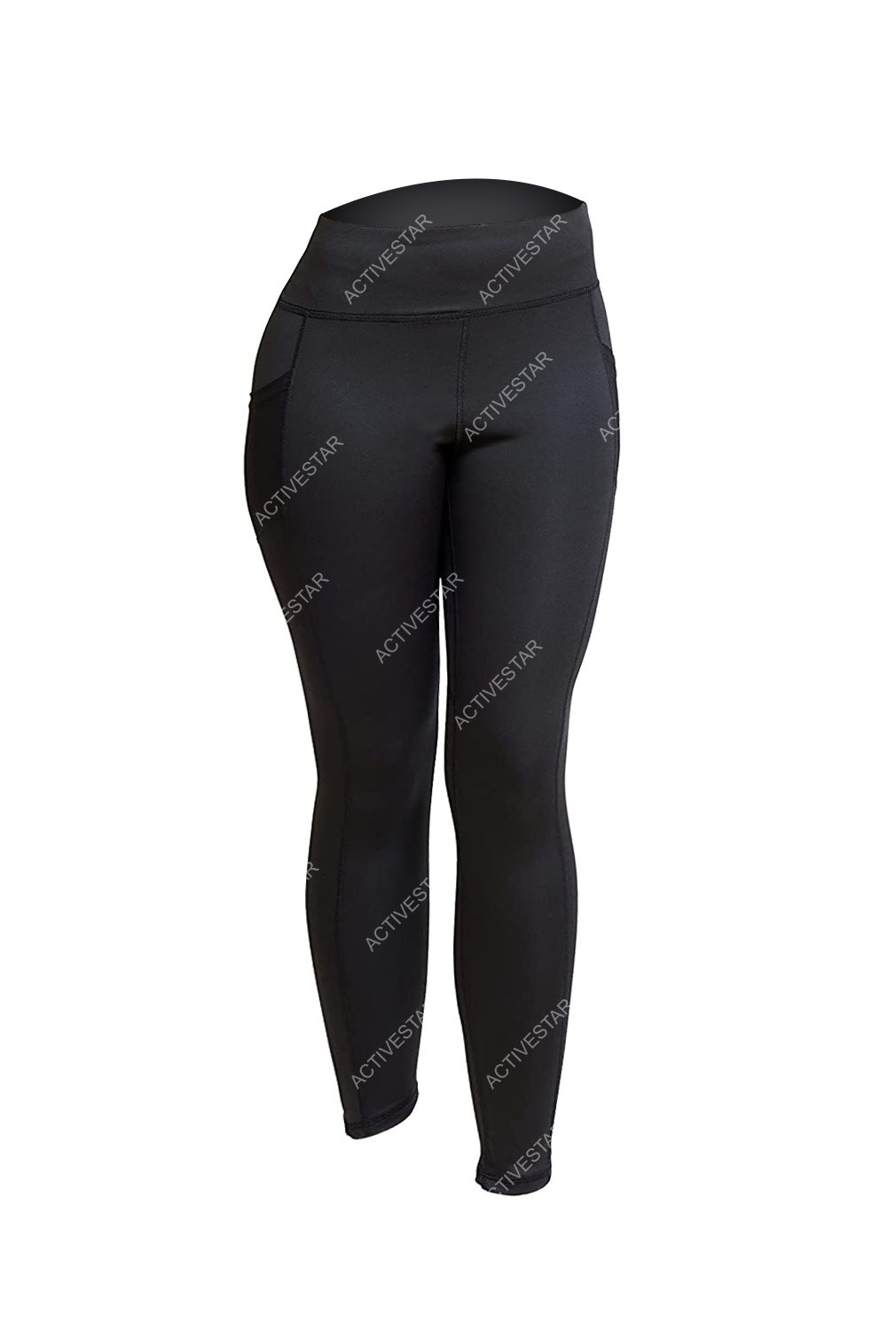 Active Star Girls Activewear High Waist Gym Black Leggings