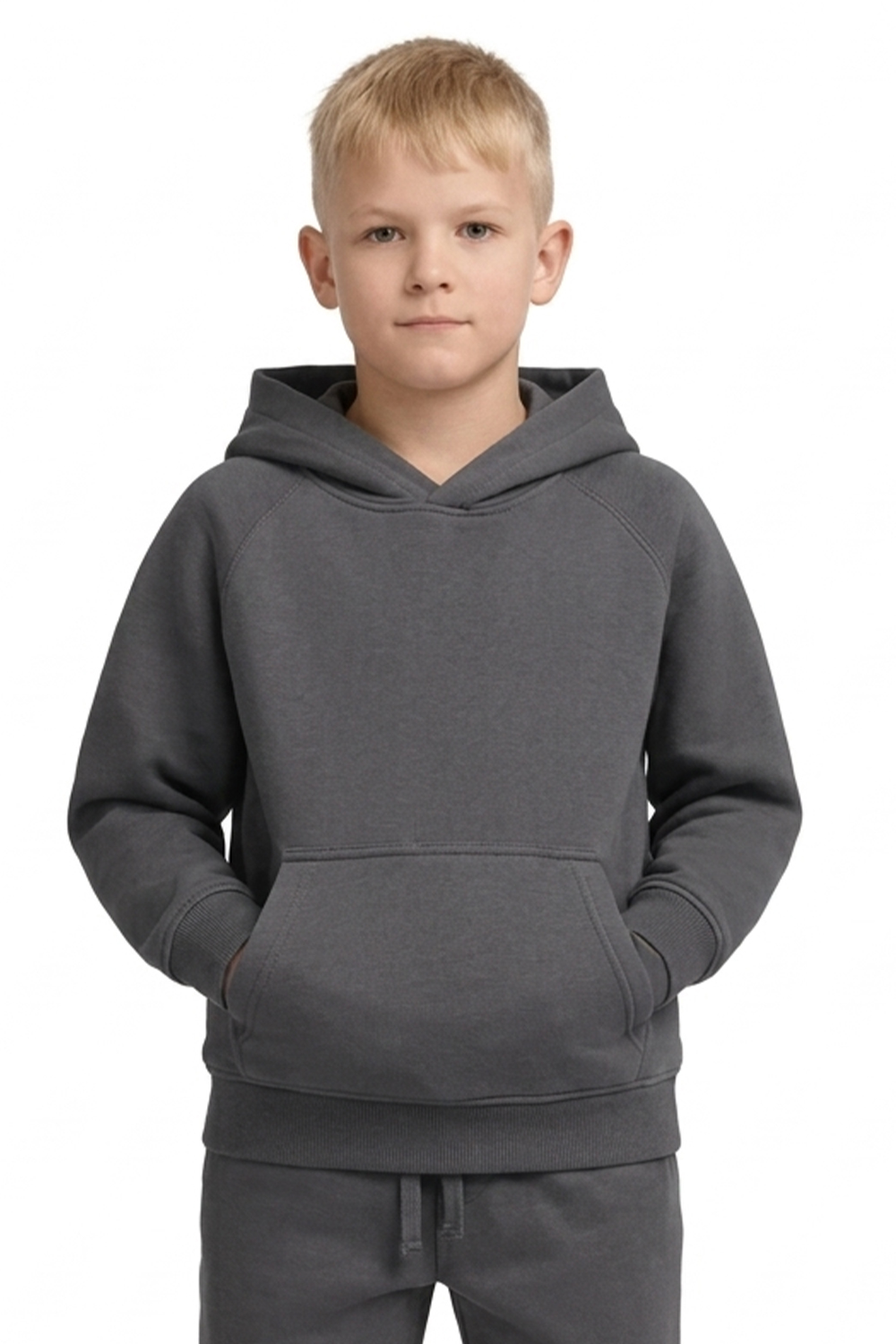 Active Star Kids Pullover Hoodie Dark Grey