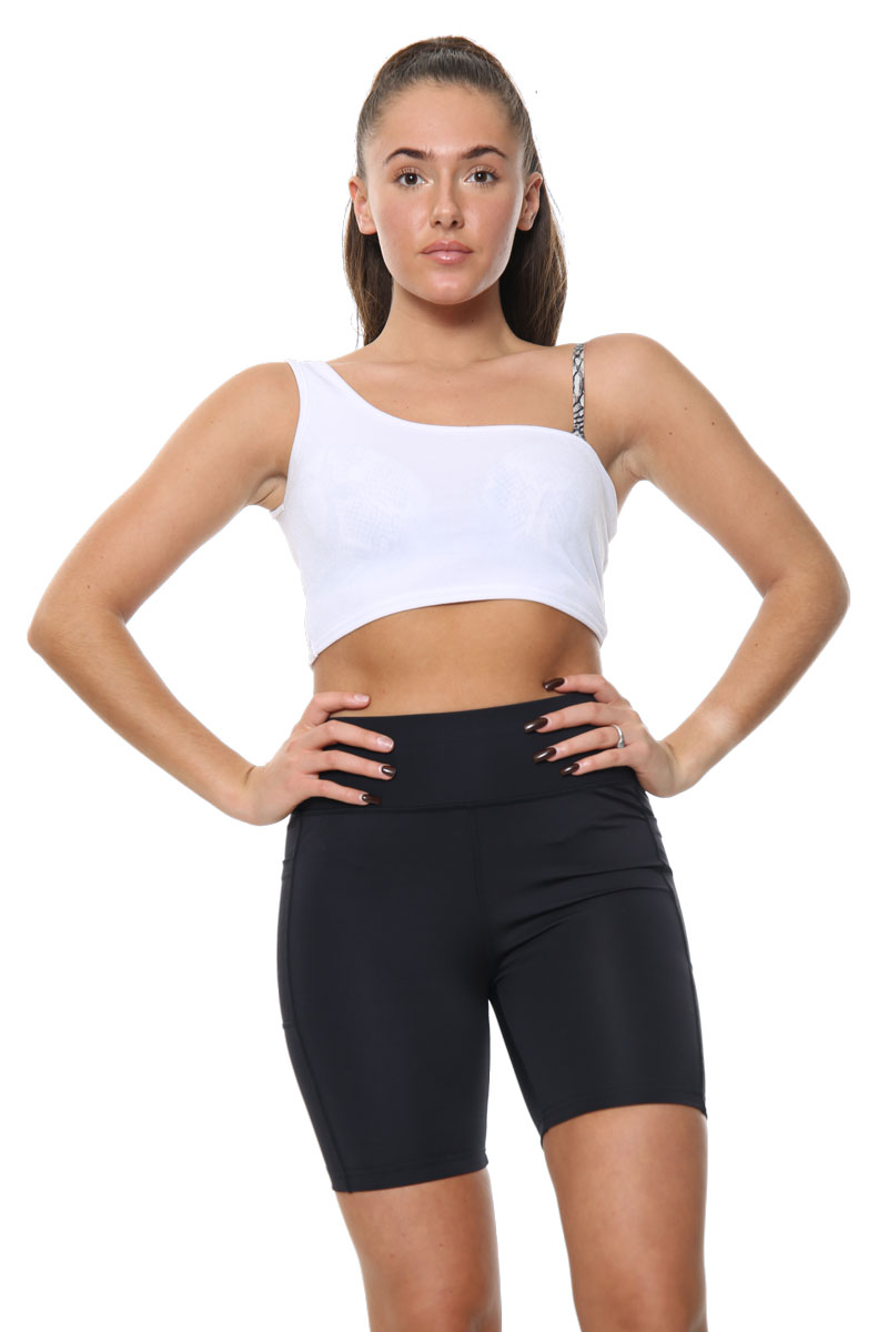 ACTIVE STAR Adult  Activewear High Waist Gym Black Cycling Shorts(without Pocket)